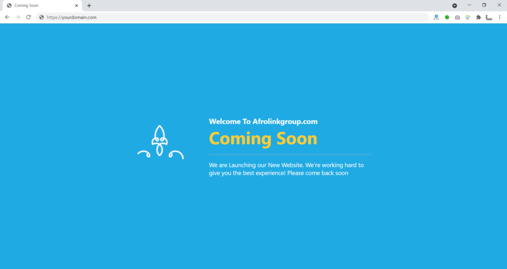 Yegara Host Coming Soon Page