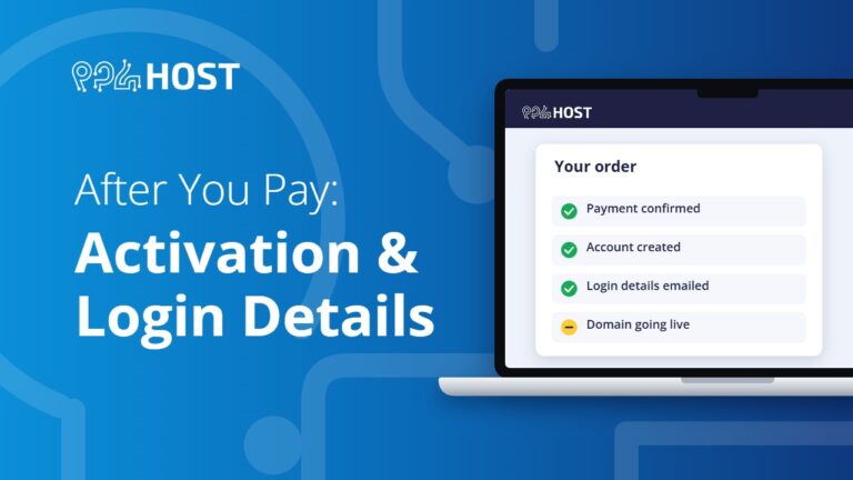 After You Pay: Activation and Login Details