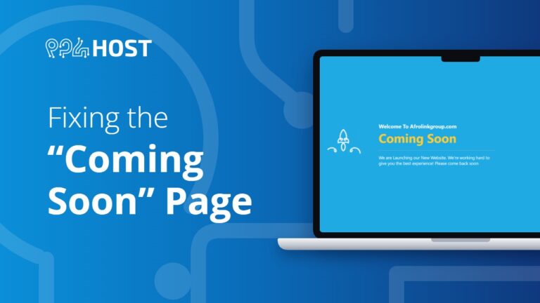 I see a “Coming Soon…” page instead of my content!