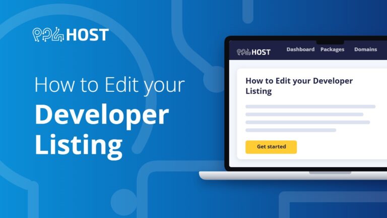 How to Edit Your Information for Developer Listing