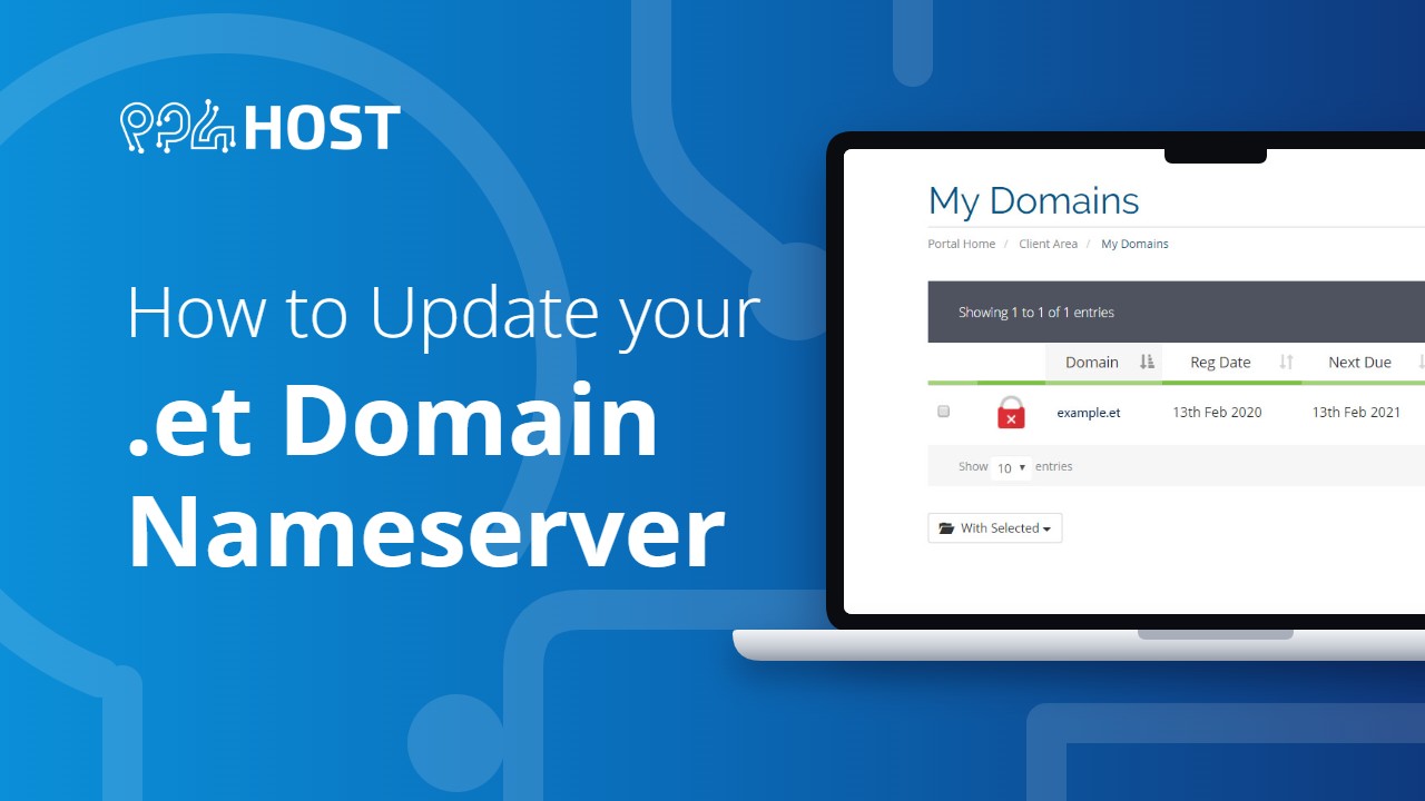 How to Update your .et Domain Nameserver