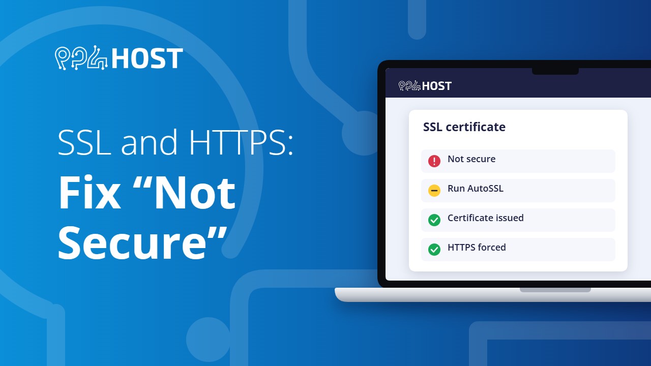 SSL and HTTPS: free certificate and Not Secure fix